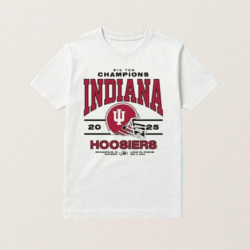 Indiana Football Merch Big Ten Champions 2025 T-Shirt Gifts Ideas For Football Lovers - Roseregae