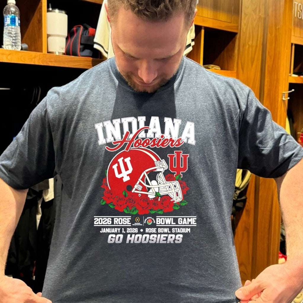 Indiana Hoosiers 2026 Rose Bowl Game Go Hoosiers Helmet T Shirt - Roseregae