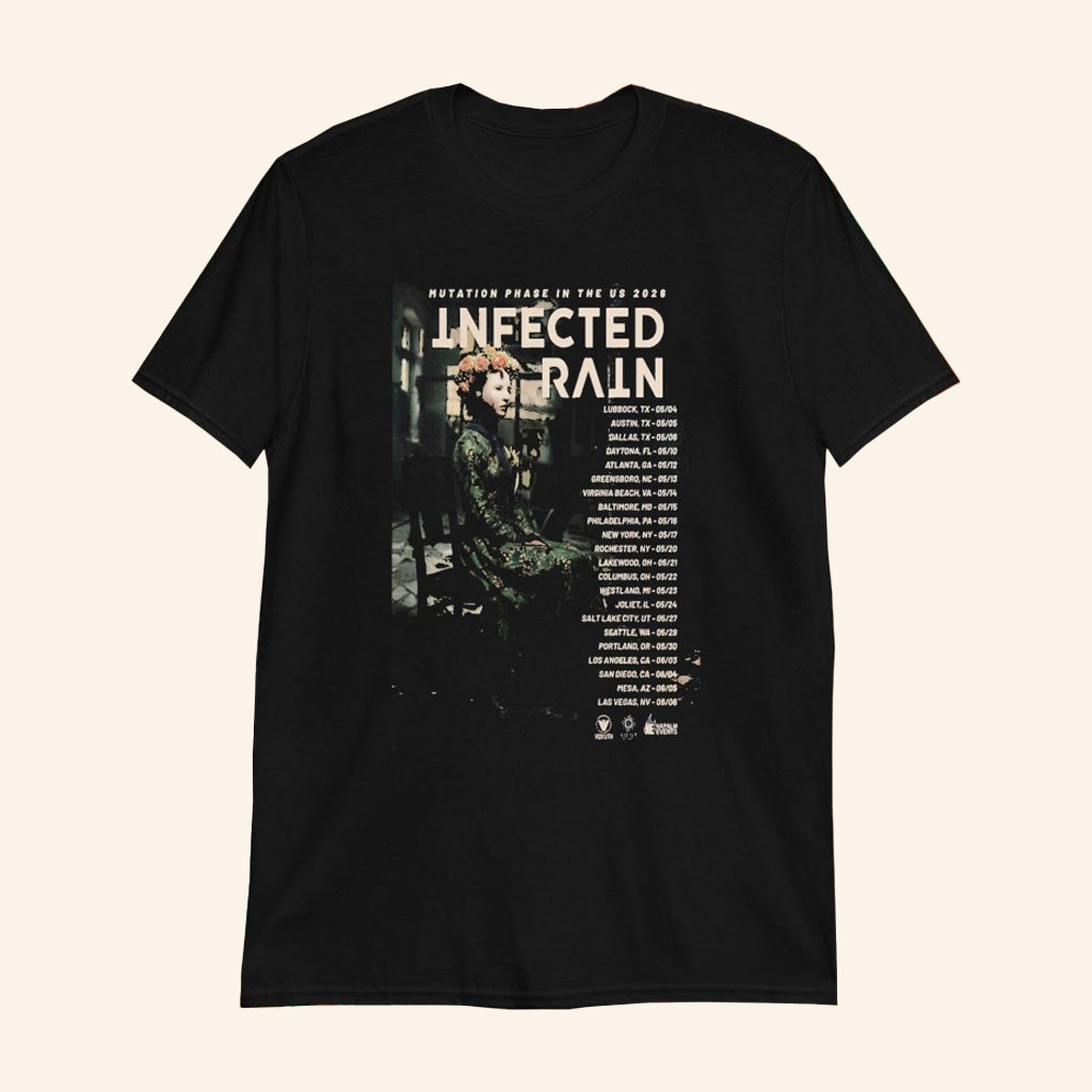 Infected Rain Merch Mutation Phase In The US 2026 Tour T-Shirt Gifts For Music Fans - Roseregae