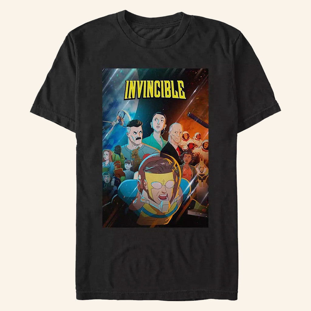 Invincible Merch Invincible Poster T-Shirt Invincible Trip To Mars Group Poster Shirt Fan Gifts - Roseregae