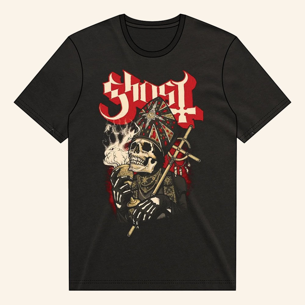 JB Hi Fi Merch Ghost Black T-Shirt Unique Gift For Boyfriend - Roseregae