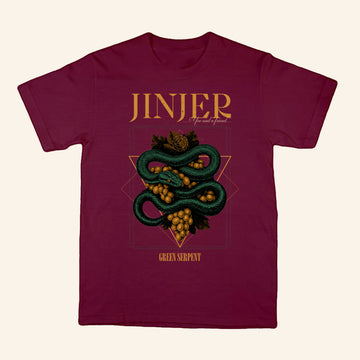 Jinjer Merch Green Serpent T-Shirt Music Lover Gift Ideas For Him - Roseregae