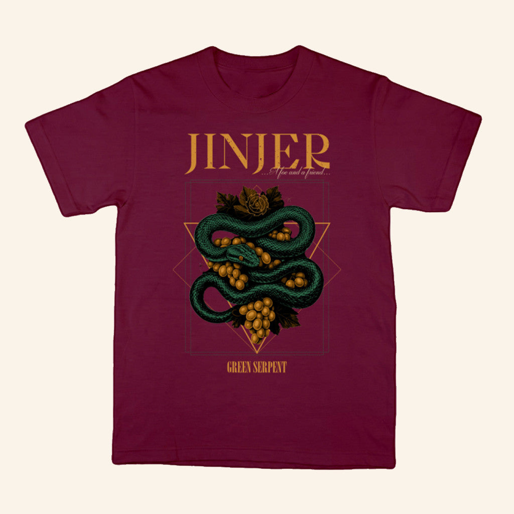 Jinjer Merch Green Serpent T-Shirt Music Lover Gift Ideas For Him - Roseregae
