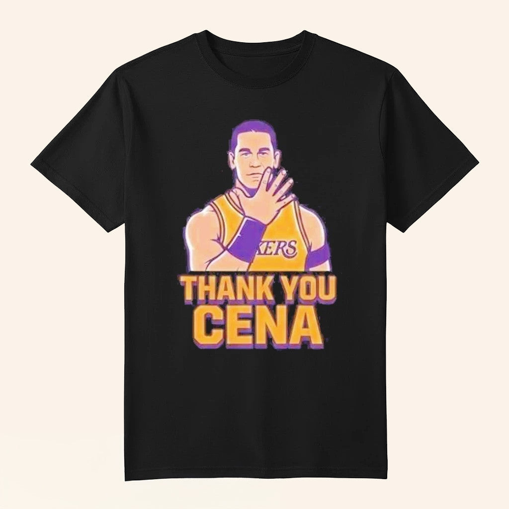 John Cena X Los Angeles Lakers Nba Thank You Cena Wwe Legend Final Match December 13 2025 Retirement Tour 2025 T Shirts - Roseregae