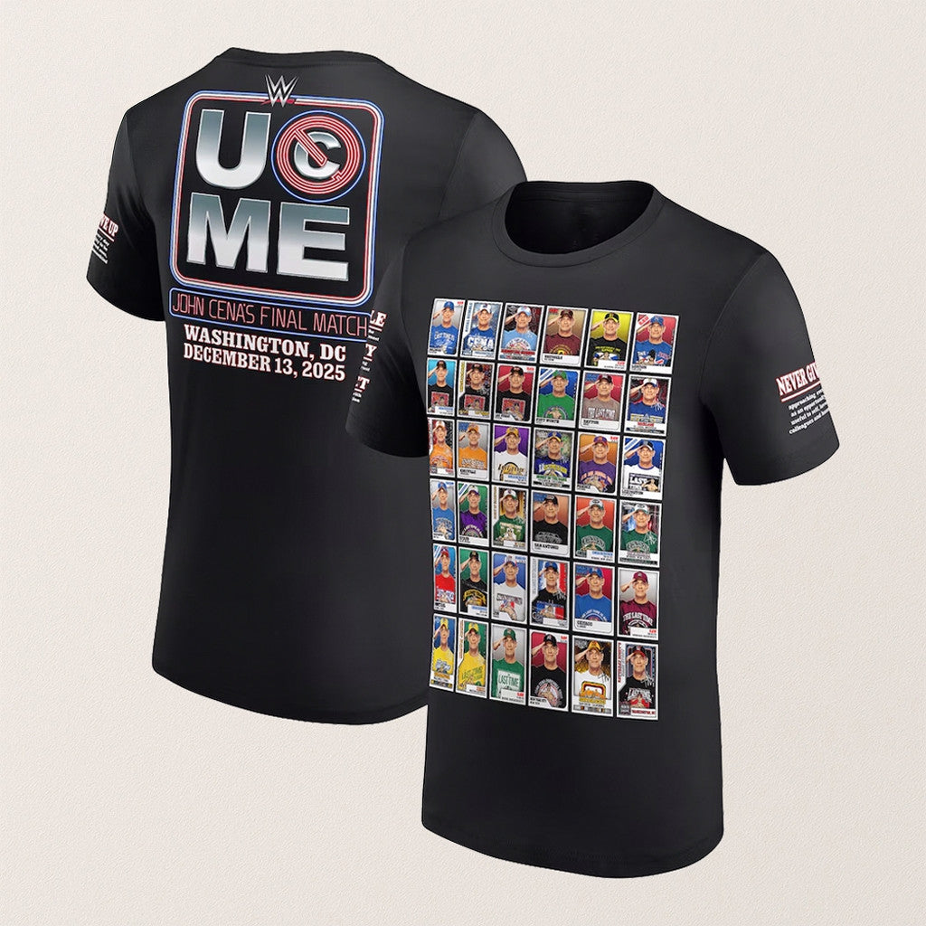 John Cena's Final Match Trading Cards T-Shirt John Cena Merch Gifts For WWE Fans - Roseregae