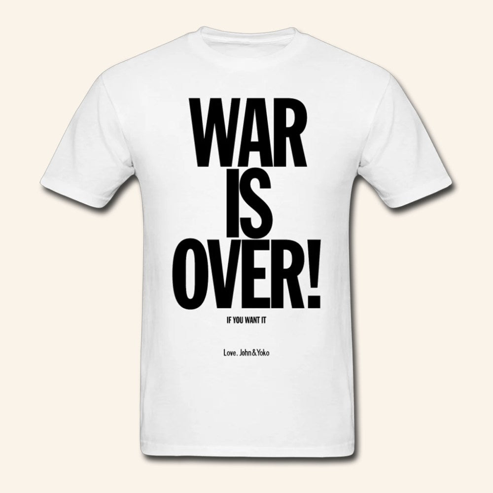 John Lennon Official Merch War Is Over English T-Shirt Christmas Gifts For Music Lovers - Roseregae