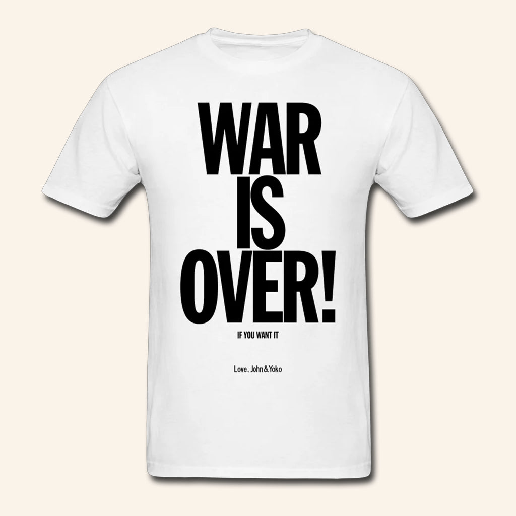 John Lennon Official Merch War Is Over English T-Shirt Christmas Gifts For Music Lovers - Roseregae