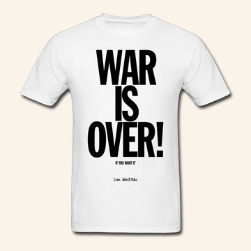 John Lennon Official Merch War Is Over English T-Shirt Christmas Gifts For Music Lovers - Roseregae