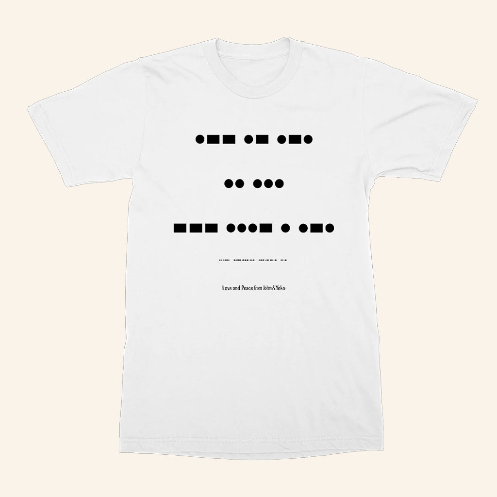 John Lennon Official Merch War Is Over Morse Code T-Shirt Gifts For Music Fans - Roseregae