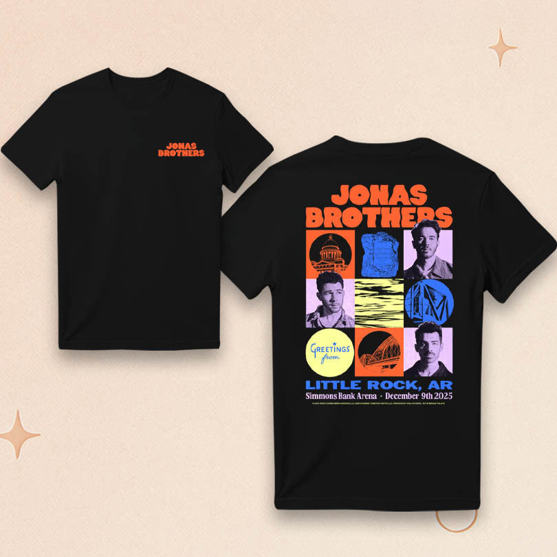 Jonas Brothers Merch Dec 9 2025 Simmons Bank Arena North Little Rock AR T-Shirt Fan Gifts - Roseregae