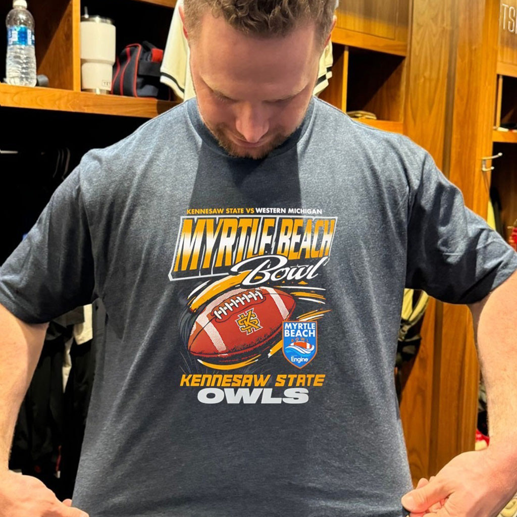 Kennesaw State Owls 2025 Myrtle Beach Bowl Football T Shirt - Roseregae
