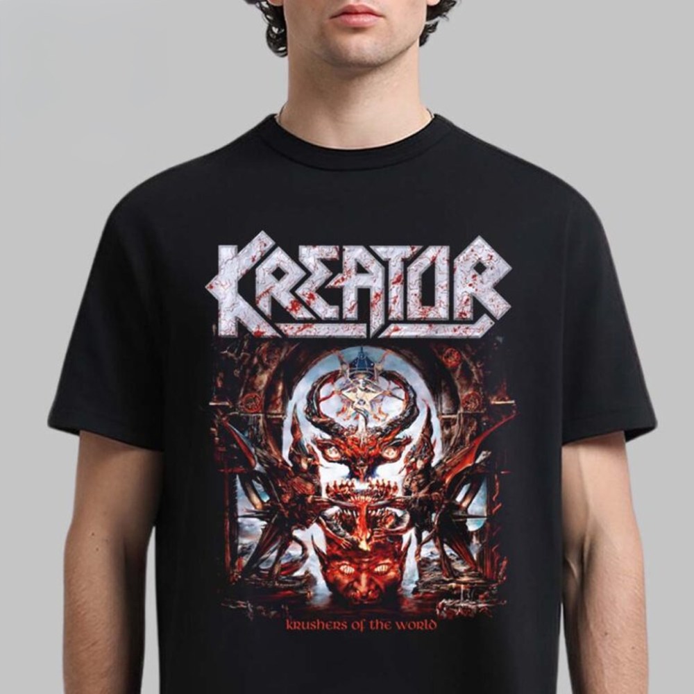 Kreator Krushers Of The World Merch Album Cover T-Shirt Kreator Merch Gifts For Music Lovers - Roseregae