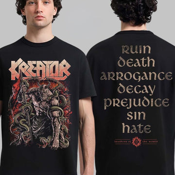 Kreator Krushers Of The World Merch Seven Serpents T-Shirt Kreator Merch Fans Gifts - Roseregae