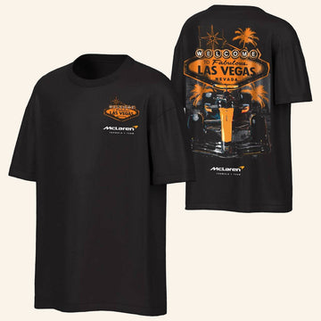 Lando Norris World Championship Merch WDC Clothing 2025 McLaren F1 UK Mens Vegas Raceway T-Shirt - Roseregae