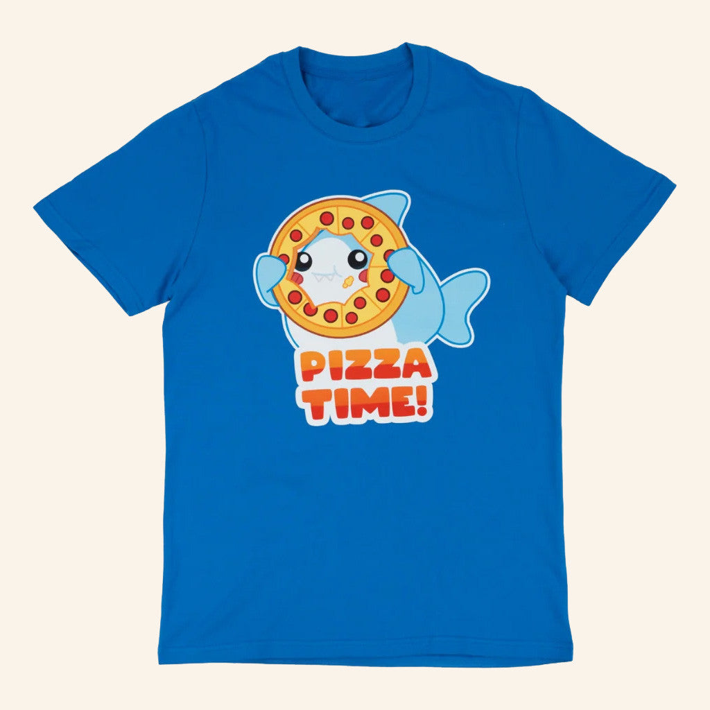 Lankybox Merch Thicc Shark Pizza Time T-Shirt Birthday Presents For Him - Roseregae