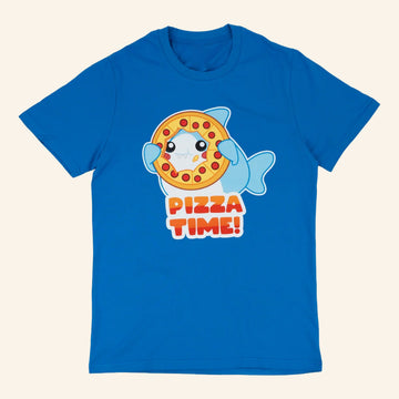 Lankybox Merch Thicc Shark Pizza Time T-Shirt Birthday Presents For Him - Roseregae
