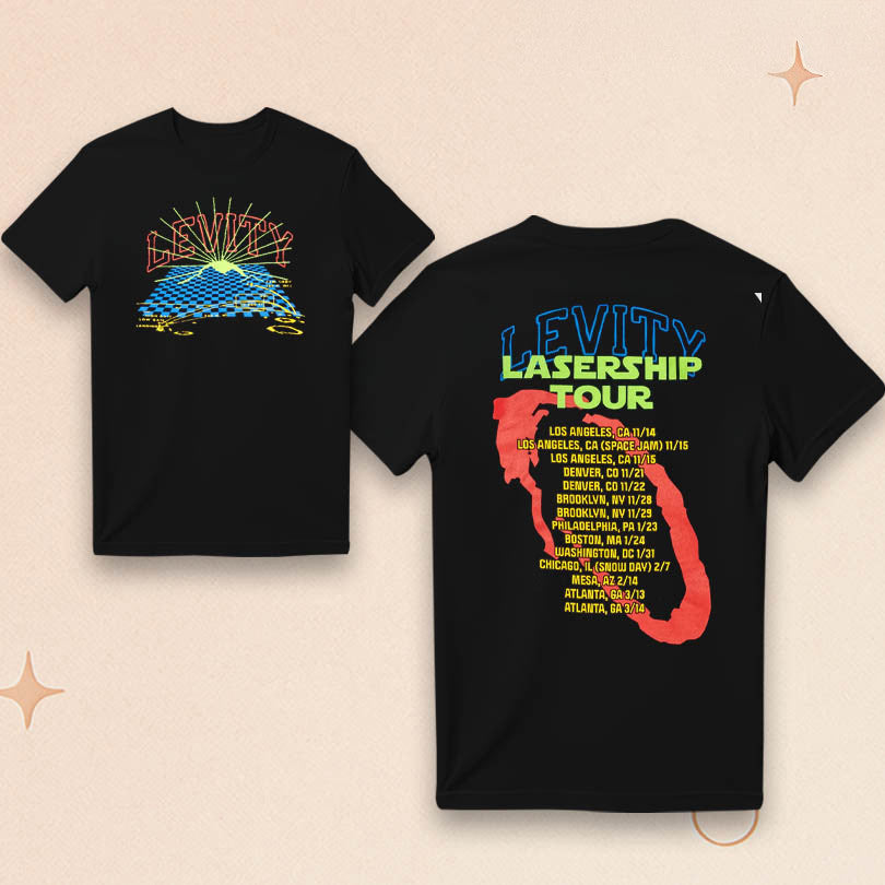 Levity Merch Levity Lasership Tour Terminal Landing T-Shirt Gifts For Music Lovers - Roseregae