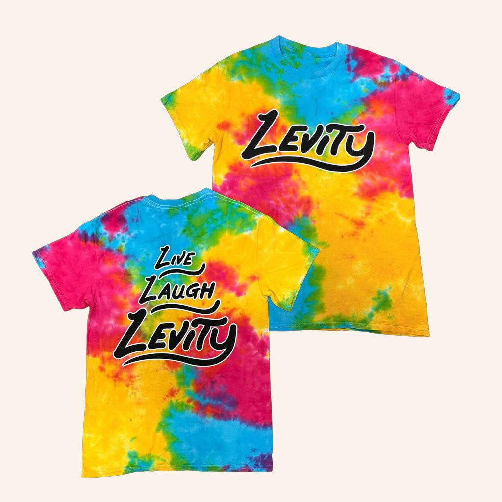 Levity Merch Live Laugh Levity Tie Dye T-Shirt Present For Husband - Roseregae