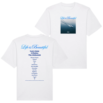 Life Is Beautiful Album T-Shirt Larry June Merch Gifts For Rapper Fans Anniversary Gift for Men - Roseregae