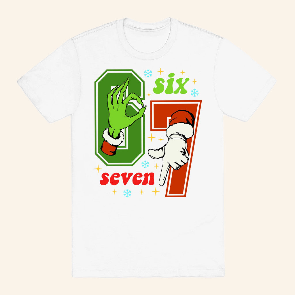 Lookhuman Merch Christmas 67 T-Shirt Six Seven Meme Shirt Xmas Gifts For Her - Roseregae