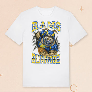 Los Angeles Football x Blink 182 White T-Shirt Fan Merch Gifts Ideas For Brothers - Roseregae