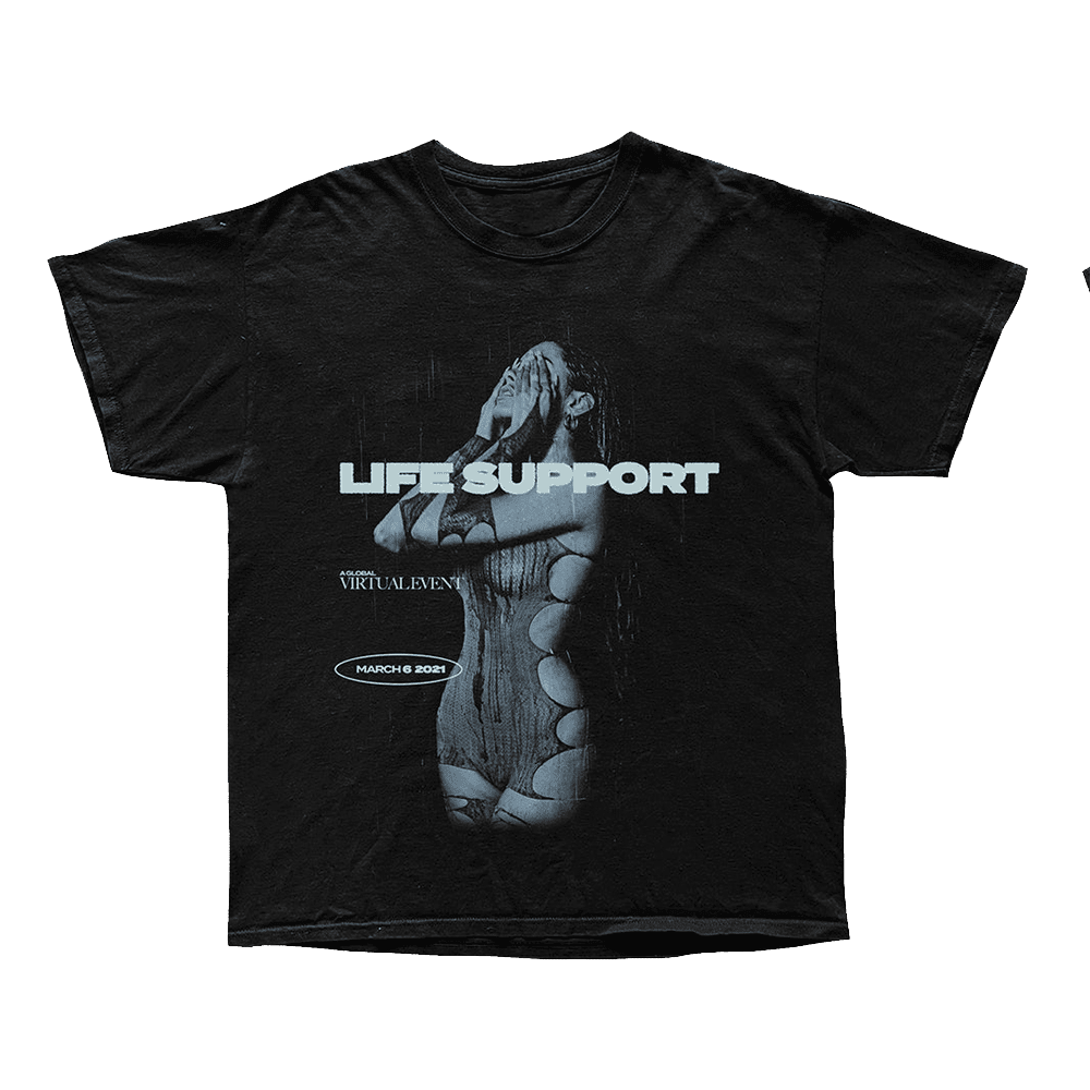 Madison Beer Merch Madison Beer Life Support Black T-Shirt Gifts For Music Fans - Roseregae