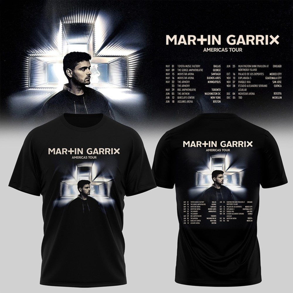 Martin Garrix Americas Tour 2025 Shirt Concert Tour Dates T-Shirt Martin Garrix Merch Fan Gifts - Roseregae
