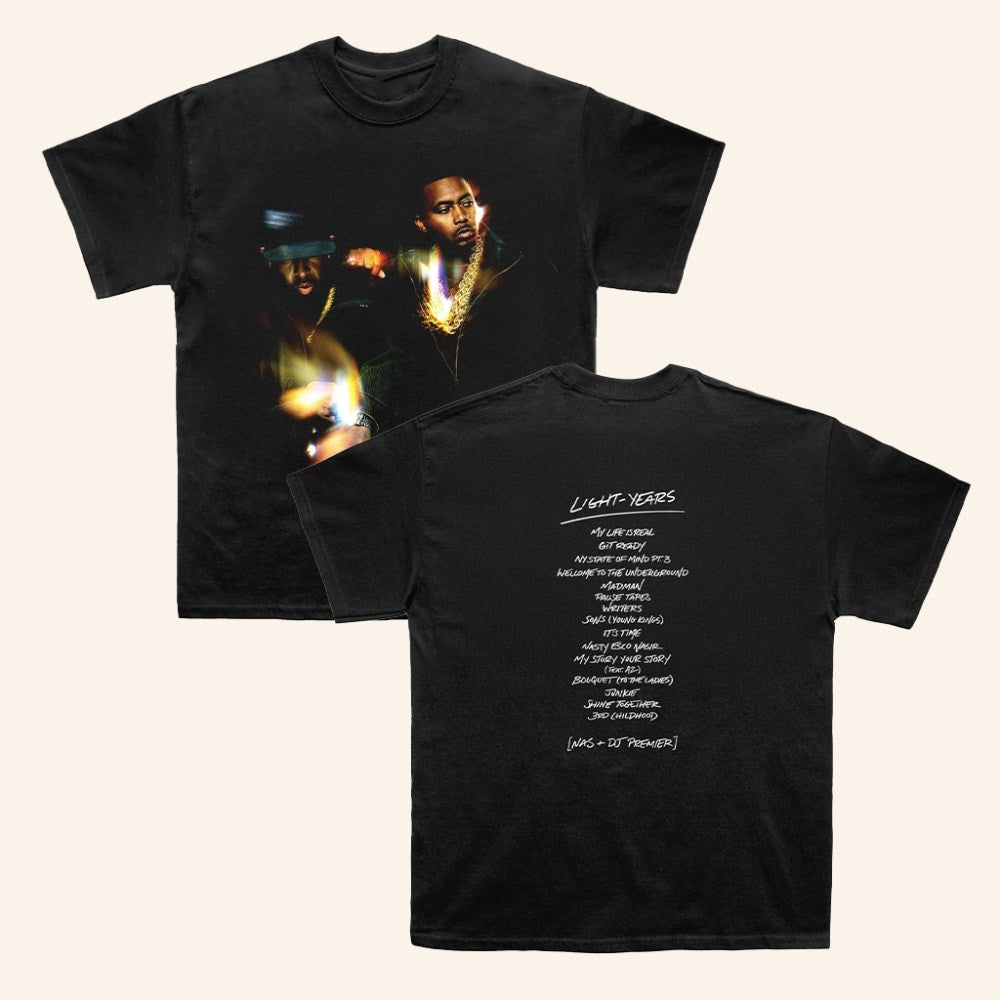 Mass Appeal Merch Nas And DJ Premier Light Years T-Shirt Gifts For Rap Lovers - Roseregae