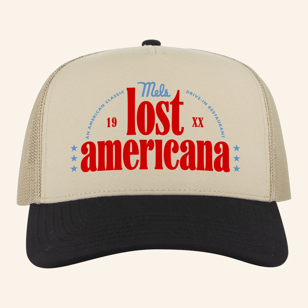 Mel's Drive In Merch Mels X Mgk Lost Americana Trucker Cap Gifts For Dad - Rose Regae