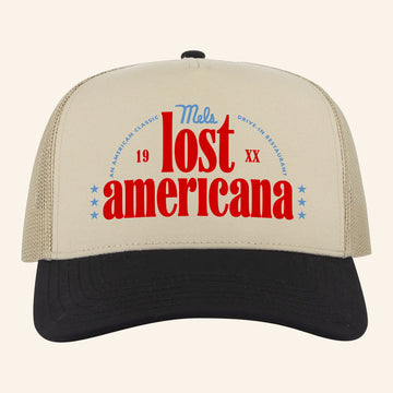 Mel's Drive In Merch Mels X Mgk Lost Americana Trucker Cap Gifts For Dad - Rose Regae