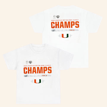 Miami Football 2026 Goodyear Cotton Bowl Champions Playoff T-Shirt Gifts Ideas For Fans - Roseregae