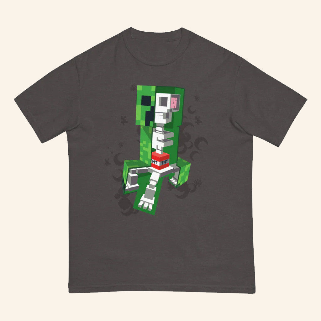 Minecraft Merch Creeper Skeleton T-Shirt Great Gifts Ideas For Brothers - Roseregae