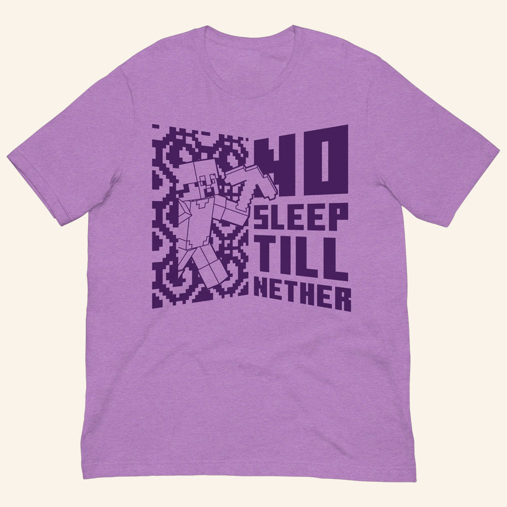 Minecraft Merch No Sleep Till Nether T-Shirt Gifts Ideas For Wife - Roseregae