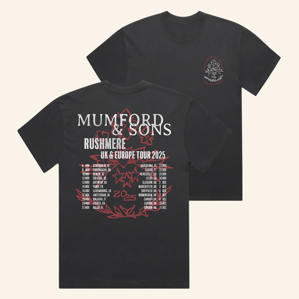 Mumford And Sons Merch UK And EU Tour 2025 Stamp T-Shirt Gifts For Rock Fans - Roseregae