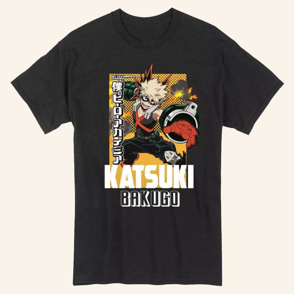 My Hero Academia Merch My Hero Academia Katsuki Bakugo Hero T-Shirt Best Gifts For Brother - Roseregae
