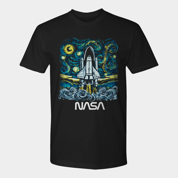 NASA Merch NASA Worm Logo Shirt Starry Night Shuttle T-Shirt Gifts For Brother - Lily Birch Market