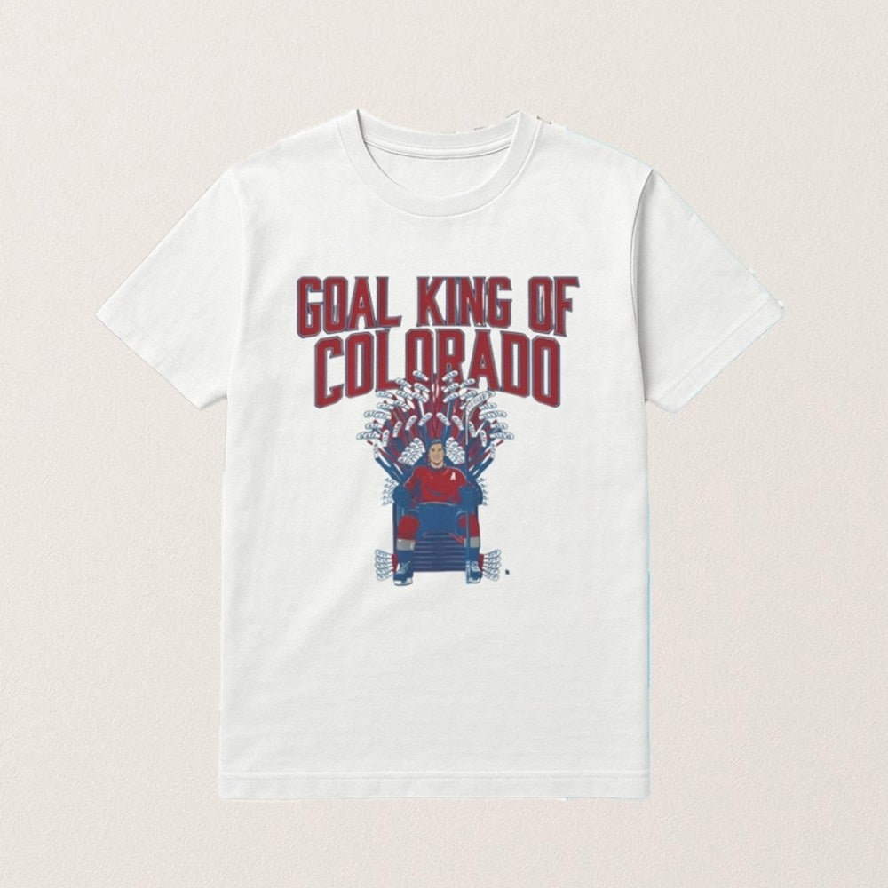 Nathan Mackinnon Goal King Of Colorado Shirt Gifts For Ice Hockey Lovers - Roseregae