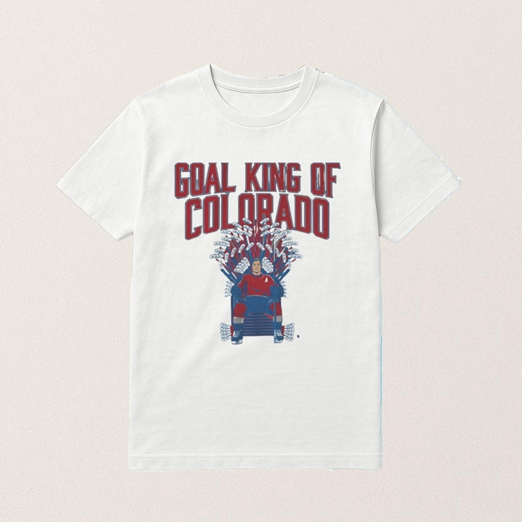 Nathan Mackinnon Goal King Of Colorado Shirt Gifts For Ice Hockey Lovers - Roseregae