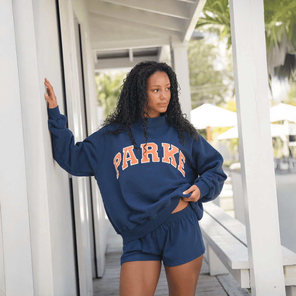 Navy Parke Sweatshirt Parke Summer Drop Great Gifts For Wife - Rose Regae