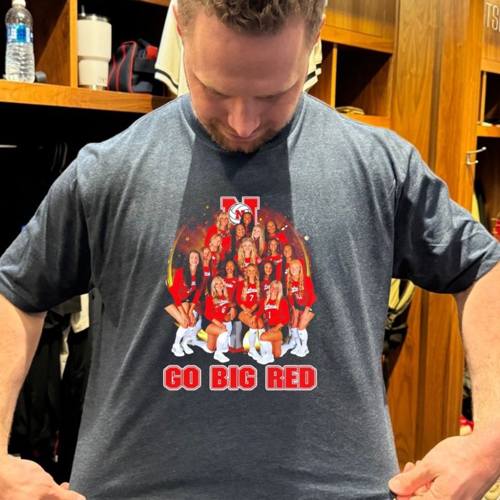 Nebraska Cornhuskers Womens Volleyball Go Big Red T Shirt - Roseregae