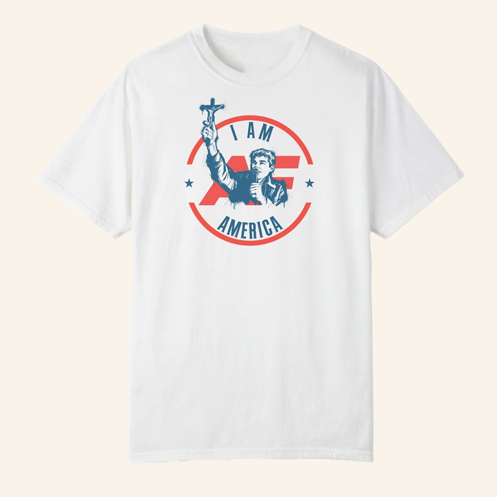 Nick Fuentes Merch I Am America Crucifix T-Shirt America First Merch Gifts For Patriots - Roseregae