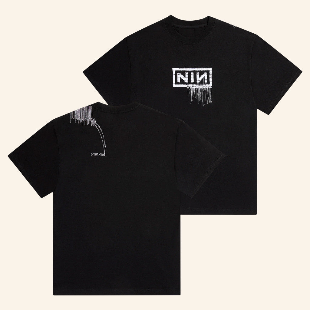 Nine Inch Nails Merch With Teeth 20 Thread T-Shirt Gifts For A Rock Music Lover - Roseregae