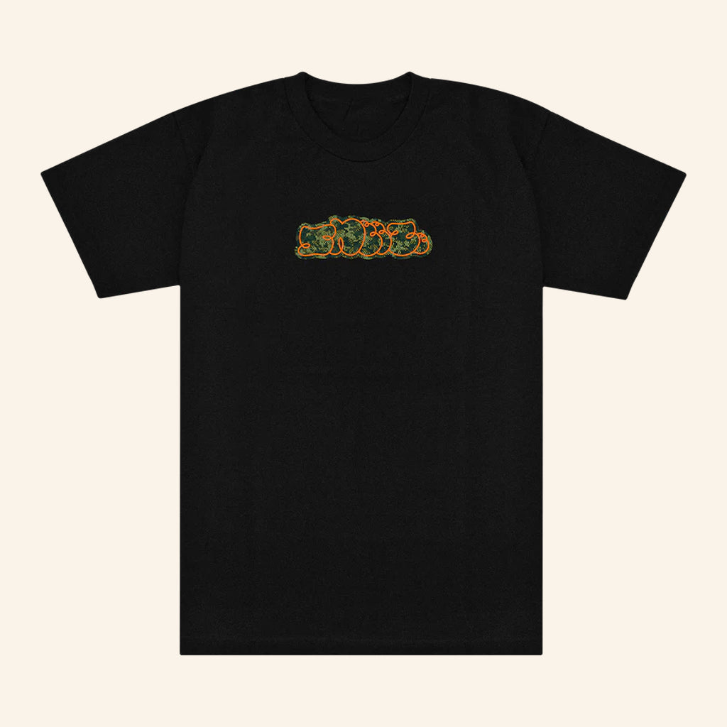 Nine Times Skate Merch Sneeze Camo Logo Black T-Shirt Gifts Ideas For Besties - Roseregae
