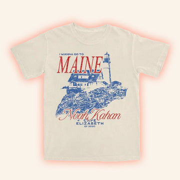 Noah Kahan Merch I Wanna Go To Maine Cape Elizabeth Shirt Gifts For Music Lovers - Lily Birch Market