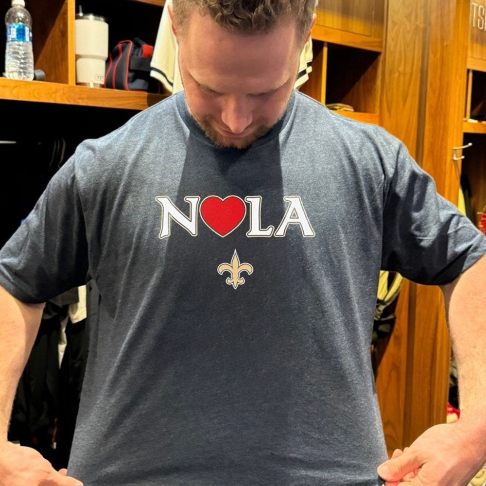 Nola Love New Orleans Saints T Shirt - Roseregae