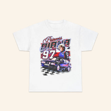 Notsafeforwear Merch Princess Diana Racing White T-Shirt Gifts For Racing Lovers - Roseregae