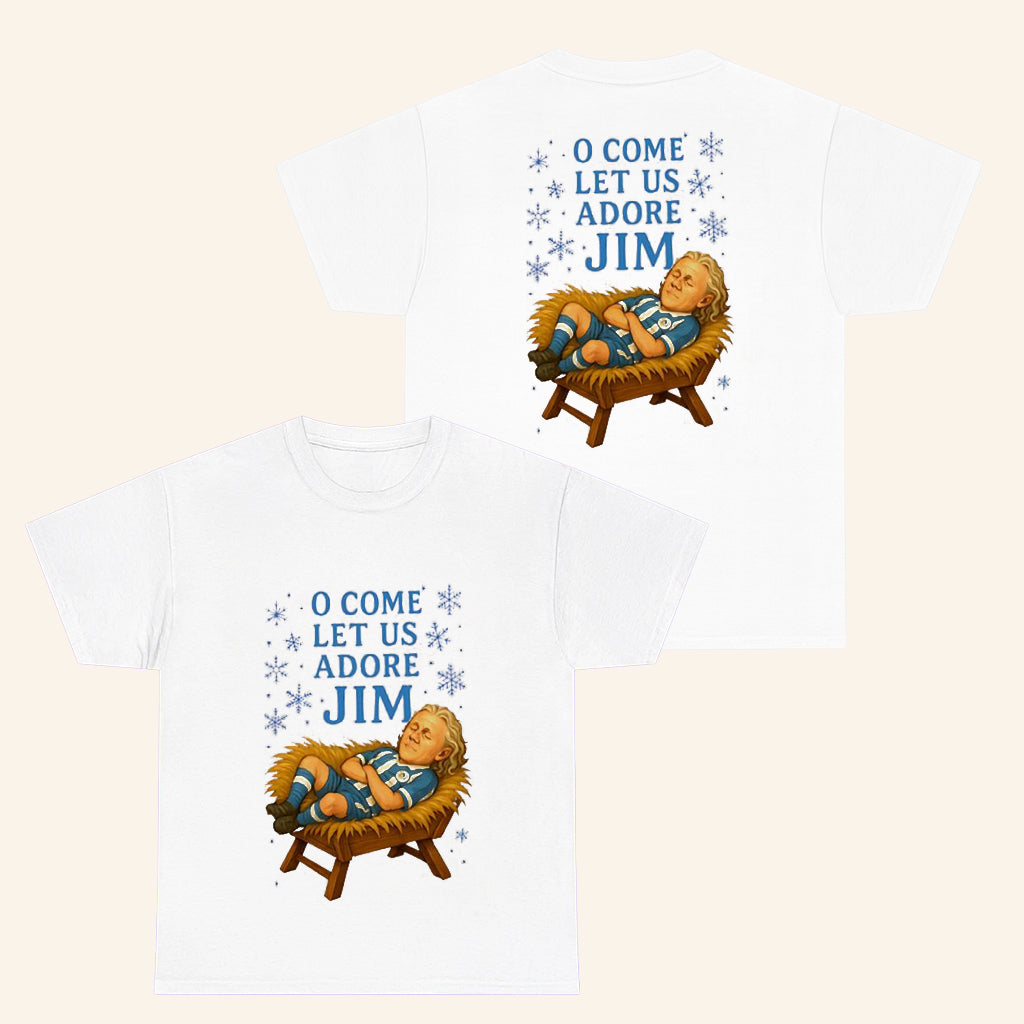 O Come Let Us Adore Jim Wigan Christmas T-Shirt Parody Funny Shirt Gifts For Soccer Fans - Roseregae