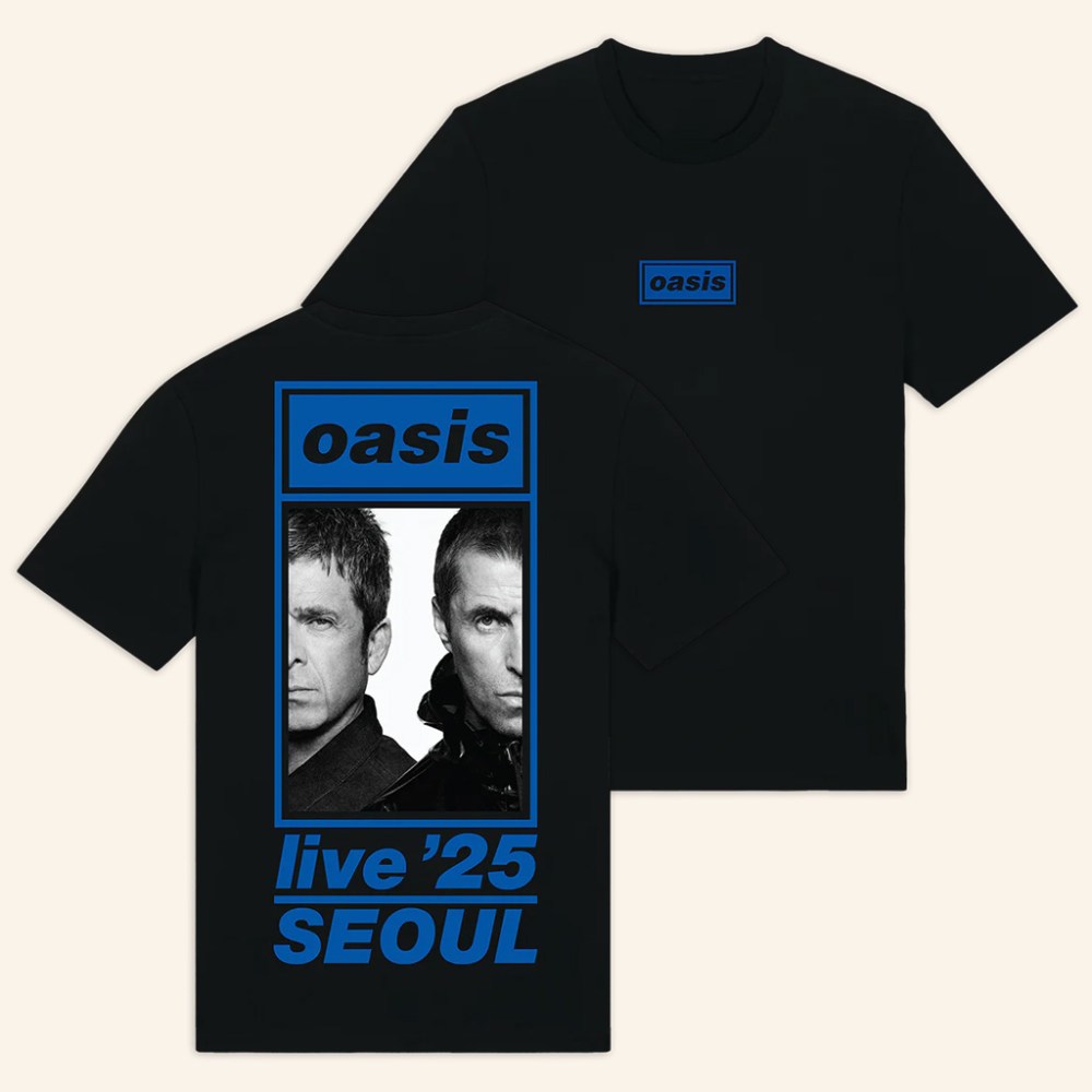 Oasis Merch Live '25 Seoul Half Faces T-Shirt Best Gifts For Rock Music Lovers - Roseregae