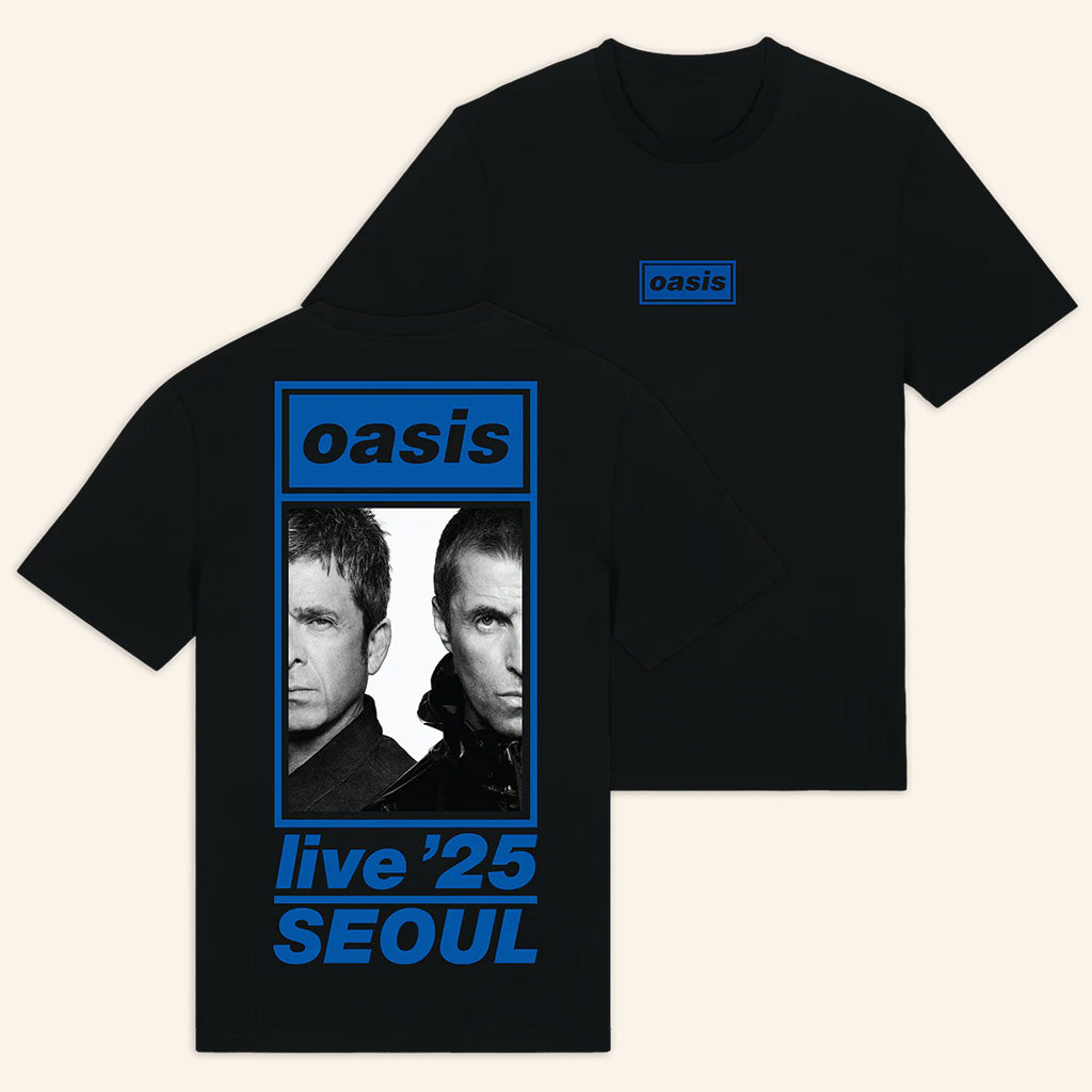 Oasis Merch Live '25 Seoul Half Faces T-Shirt Best Gifts For Rock Music Lovers - Roseregae