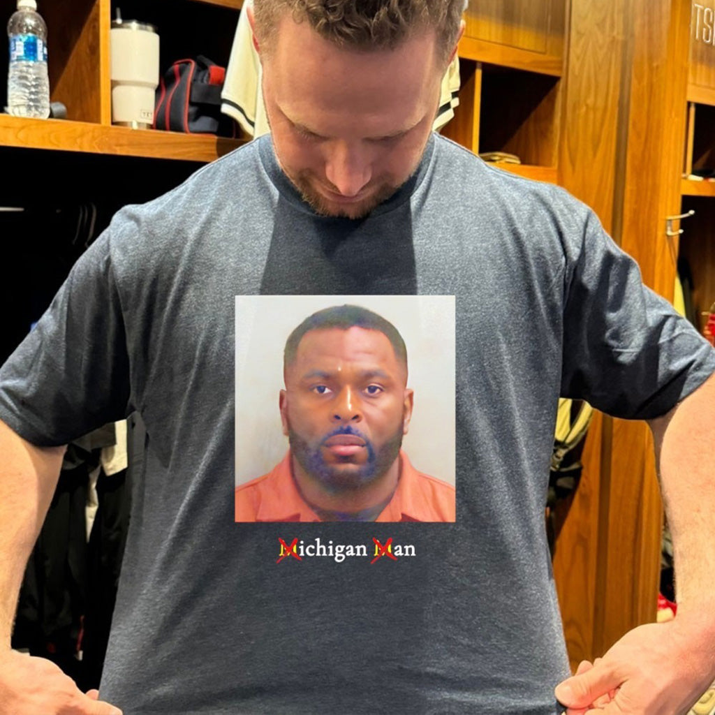 Official Sherrone Moore Mugshot Michigan Man T Shirt - Roseregae
